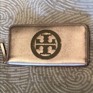 Tory Burch Metallic Pink Clutch